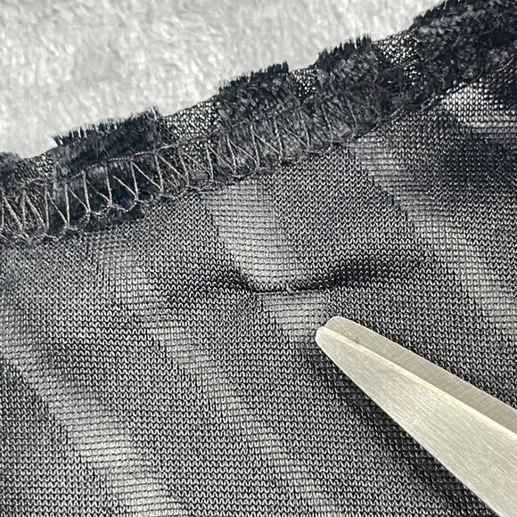 Lord & Taylor Top Womens 1X Velvet Zebra Print Semi-Sheer Vintage Made in USA - Picture 11 of 12